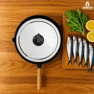 Vento Döküm 36 cm Kapaklı Balık Tavası