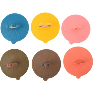 Silikon Bardak Kapakları Karikatür Cam Bardak Kapağı Kupalar Için Yeniden Kullanılabilir Toz Önleyici Bardak Kapakları Hayvan Şeklinde Sıcak Içecek Bardak Kapakları 6 Adet (Yurt Dışından)