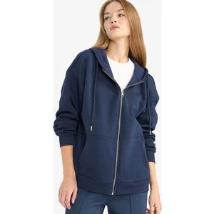 Oversize Geniş Kalıp Kapüşonlu Fermuarlı Sweatshirt V4233AZ25WN