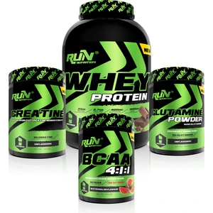 Run Nutrition Kas Kütlesi Ve Vücut Geliştirme Paketi (Whey Protein 2.4kg,Creatine,Glutamine,Bcaa)