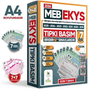 Karakutu Yayınları 2025 MEB EKYS ÖSYM Çıkmış Soru Tıpkı Basım Deneme Paketi 7li Türkiye Geneli Soru Kitapçıkları