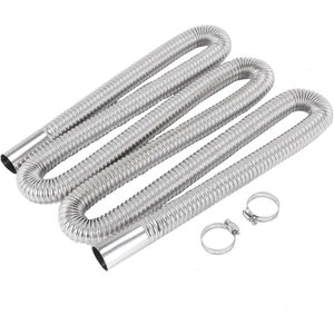 200 cm Araba Hava Park Isıtıcısı Egzoz Borusu 2 Kelepçeli Yakıt Deposu Egzoz Borusu Hortumu Ham Petrol Isıtıcısı Için (Yurt Dışından)