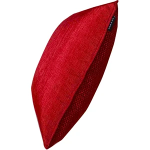 4'lü Hasır Dokulu Fitilli Çift Taraflı Kırlent Kılıf Acık Kırmızı