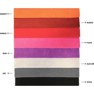 2'li Kadife Dokulu Fitilli Dikdörtgen Kırlent Kılıfı Kırmızı