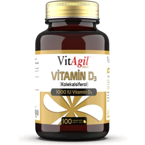 VitAgil GOLD 1000 IU Vitamin D3 - 100 Kapsül