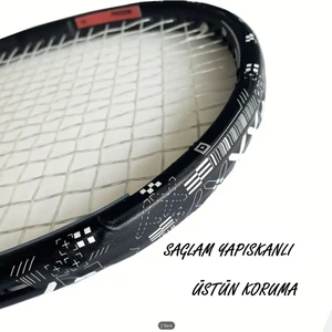 Desenli Tenis Raketi Kafa Koruyucu (Raket Kafa Koruma Bandı)