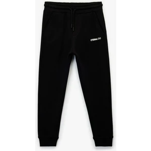 Baskılı Beli Bağcıklı Pamuklu Eşofman Altı