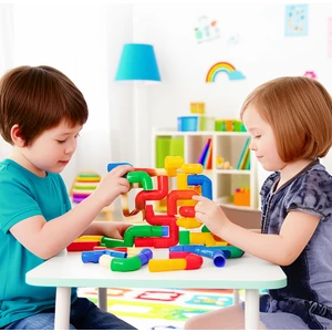 Blok Boru Puzzle Renkli Eğitici Birleştirme Oyuncak Seti 72 Parça