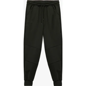 Ekstra Yüksek Bel Cep Detaylı Spor Jogger Eşofman Altı