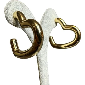 Uretti - İrem 3914 Büyük Kalp Model Tasarım Küpe