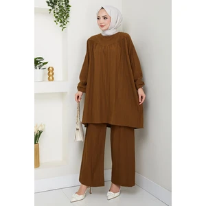 Tunik Pantolon Ikili Takım 1606 - Acı Kahve