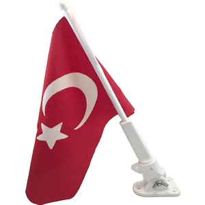 Marine Tekne Katlanır Bayrak Direği Plastik 38.5cm Bayraklı
