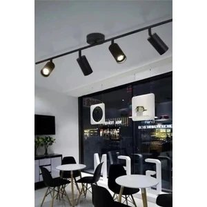 Kopya - Duru Siyah 4'lü Sıralı Spot Ledli Avize