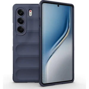 Tecno Camon 40 Pro Kılıf Esnek Tpu Oyuklu Arka Yüzey Tasarımlı Zore Etnik Silikon Kapak - Lacivert