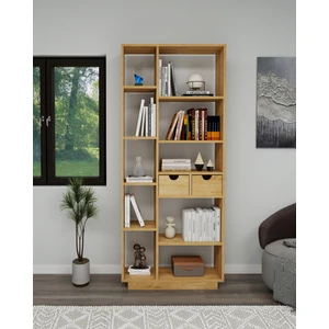 Luma 10 Bölmeli 2 Dolaplı Modern Kitaplık Safirmeşe - Luma