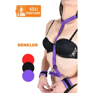 Boyun Bağlamalı Harness Fantazi Bdsm  Kelepçe Set