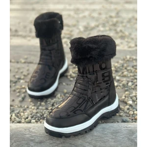 Kürk Detaylı Çocuk Bot, Su Geçirmez Kız Çocuk Bot