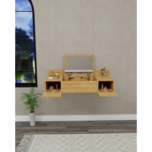 Zakkum Raflı Duvara Monte Aynalı Makyaj Masası Tuvalet Masası, Safirmeşe - Zakkum