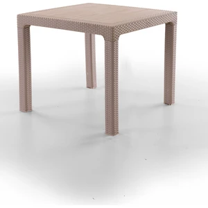 Rattan 90X90 cm Masa Cappuccino