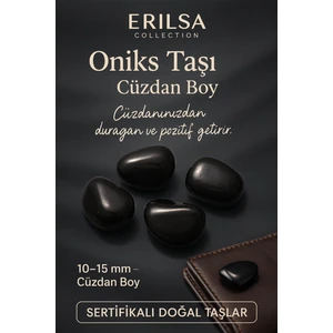 Sertifikalı Doğal Oniks Taşı Kütle 10-15 mm – Güç, Dayanıklılık ve Pozitif Enerji