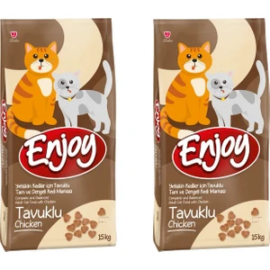 Tavuklu Yetişkin Kedi Maması 15 kg 2'li Set