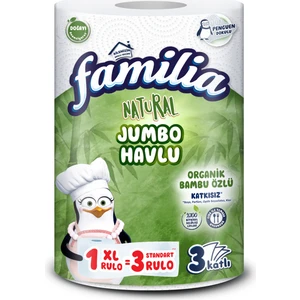 Natural Jumbo Havlu 1 Xl=3 Rulo