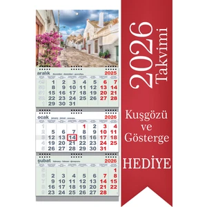Sticker Art 2026 Büyük Boy Gemici Denizci Duvar Takvimi Yeşil 33 x 77,5 cm