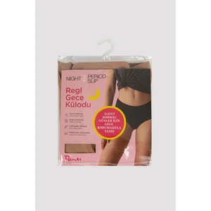 Ten Rengi Yüksek Bel Regl Gece Külodu