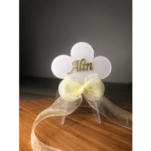 Neba Design Hediyelik Magnet Papatya Pleksi Incili Kurdeleli 20 Adet