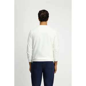 Bisiklet Yaka Regular Fit Nakışlı Pamuklu Sweatshirt