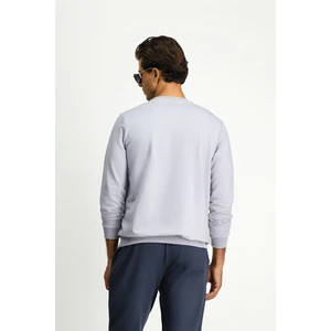 Bisiklet Yaka Regular Fit Nakışlı Pamuklu Sweatshirt