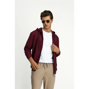 Kapüşonlu Regular Fit Fermuarlı Baskılı Pamuklu Sweatshirt
