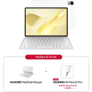 Yeni (2025) Matepad 12X 12.0" Papermatte Edition 12GB 256GB Beyaz + Klavye