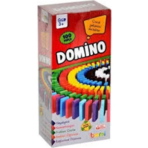 100 Parça Doğal Ahşap Domino Oyun Seti Hayal Gücünü Geliştiren Eğlenceli Oyun 3+ Yaş