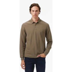 Erkek Kahverengi Classic Fit Uzun Kollu Polo Yaka T-Shirt K57351T.3BB