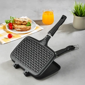 Vento Döküm Ocak Üstü Tost Makinesi – Siyah