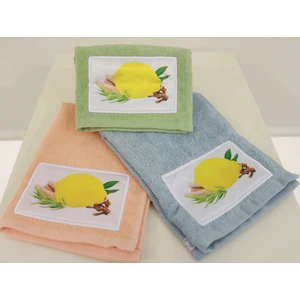 Ender Home 3'lü Limon Nakış Mutfak Havlusu – 30x40 cm, %100 Pamuk