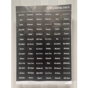 Mutfak Etiketi 129 Lu Siyah