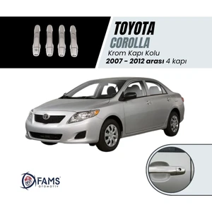 Fams Otomotiv  Toyota Corolla Krom Kapı Kolu 4 Kapı 2007-2012 Paslanmaz Çelik