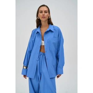 Josie Oversize Mavi Gömlek