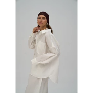Josie Oversize Ekru Gömlek
