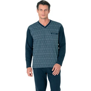 Pierre Cardin 6110 Erkek Lacivert Kuzun Kollu V Yaka Pijama Takımı