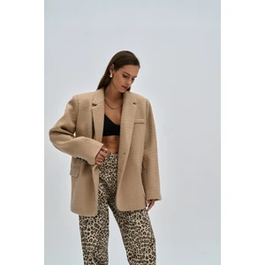 Enzo Taupe Blazer Ceket