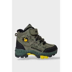 Çocuk Içi Kürklü Fermuarlı Outdoor Bot Haki
