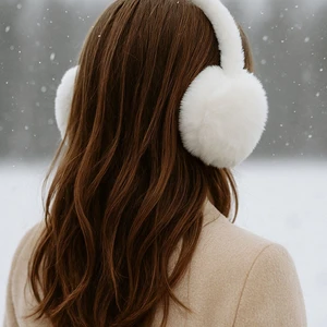 Kadın Kışlık Peluş Katlamalı Kulaklık – Kulakları Sıcak Tutan Yumuşak ve Şık Model