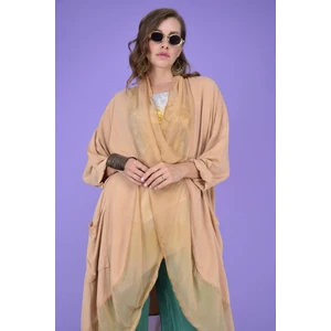 Italyan Ipek Detaylı Oversize Kaftan & Bluz