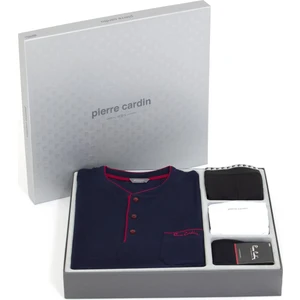 Erkek Lacivert  Penye  Pijama Takımı Kutulu Damat Çeyiz Seti R.o.2.0.0.z.e.0.0.l.t.