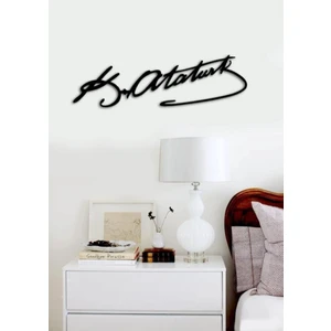 ATATÜRK imza siyah pleksi