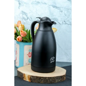 2 Litre Paslanmaz Çelik Termos – Bitter Serisi | 12 Saat Sıcak, 24 Saat Soğuk Tutma – Siyah