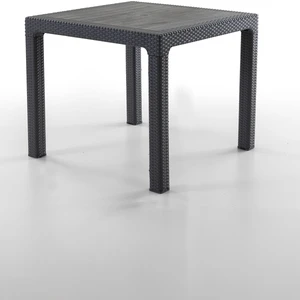 Rattan 90X90 cm Masa Siyah